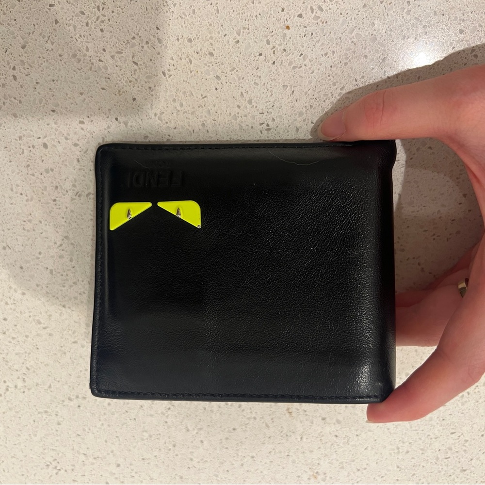 Fendi Black Monster Leather Wallet